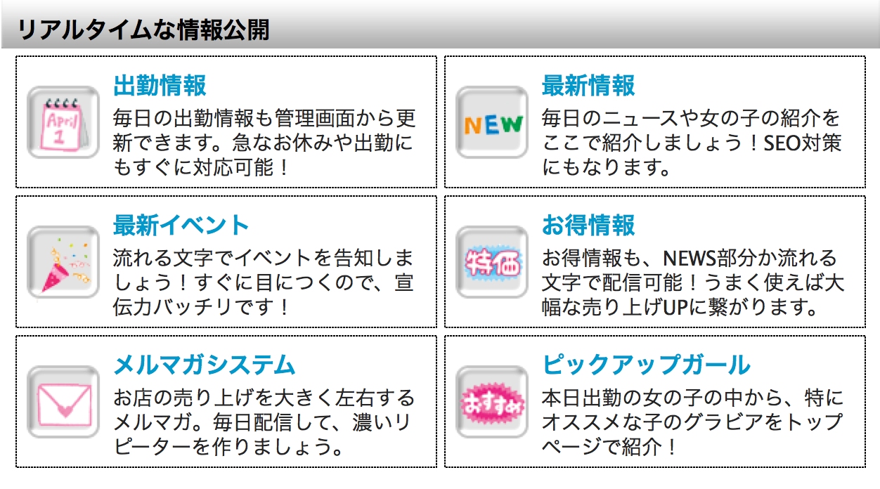 リアルタイムな情報公開